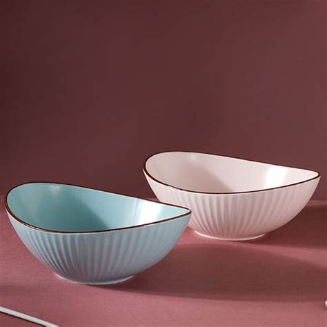Cerulean Silver Ceramic Bowls Tray Set Of 7 200ml | Nestasia