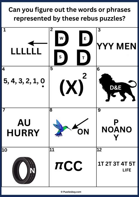 50 Rebus puzzles ideas in 2025 | rebus puzzles, word puzzles, word ...