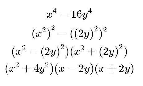 factorize x^4-16y^4 - Brainly.in