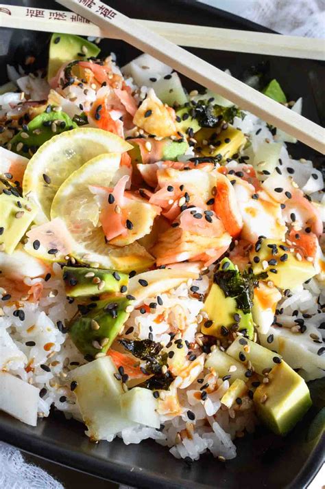 California Roll Sushi Bowl - WonkyWonderful