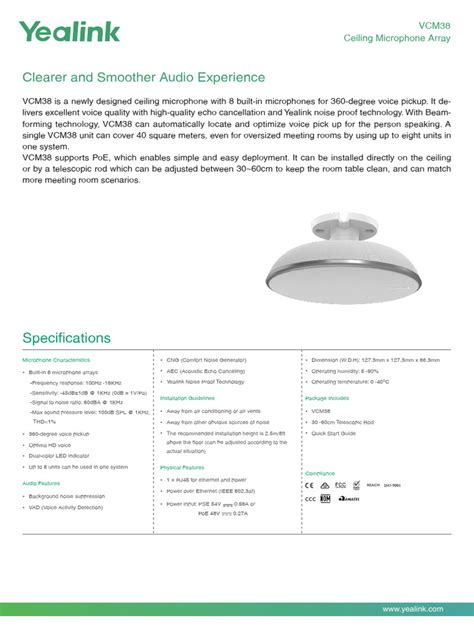 Image result for Ceiling Microphone Array Data Sheet