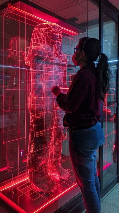 Free Futuristic Hologram Display Image - Woman, Hologram, Red ...