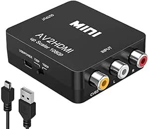 Buy RCA to HDMI Converter, Amtake 1080P RCA Composite CVBS AV to HDMI ...