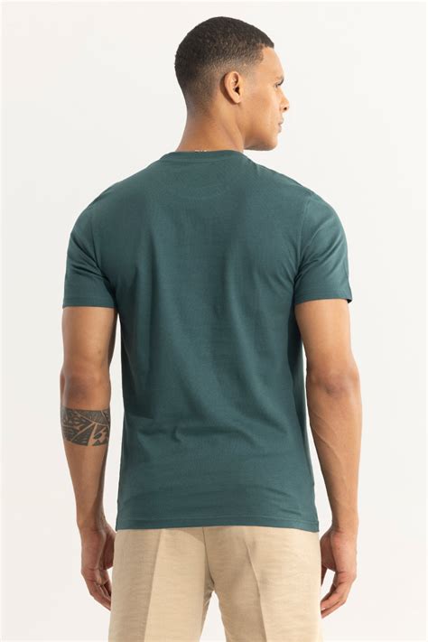 Buy Men's EasyEssentials Teal Green T-Shirt Online | SNITCH
