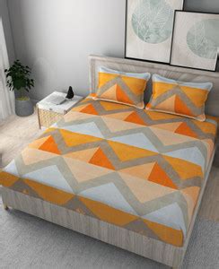 STAR TEX 210 TC Microfiber King Abstract Fitted (Elastic) Bedsheet ...