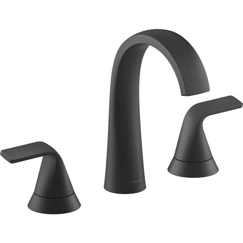 Buy Cursiva 8 in. Widespread 2-Handle Bathroom Faucet in Matte Black ...