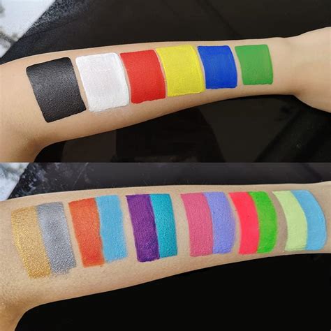 Buy OPHIR Split Cake Face Paint Palette Rainbow Face Body Painting 6 ...