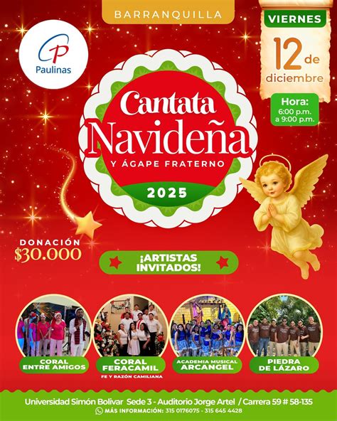 📍 Barranquilla 🎄 Cantata navideña y Ágape Fraterno 2025 🎄, Universidad ...