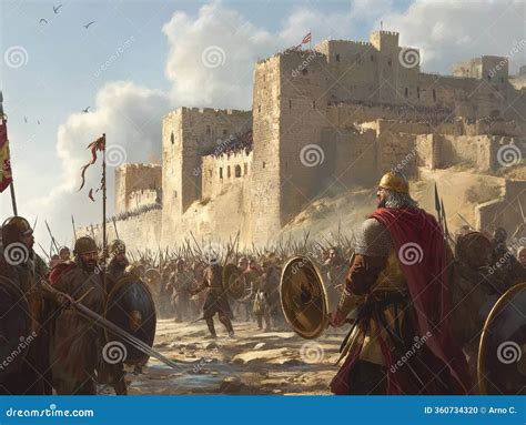 The Siege of Chandax, 960–961 AD – Byzantine Forces Attack Stock ...