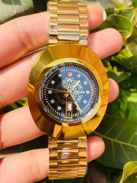 Rado Round Diastar R12413075-5 Automatic Analog Gold Strap Date Men's ...