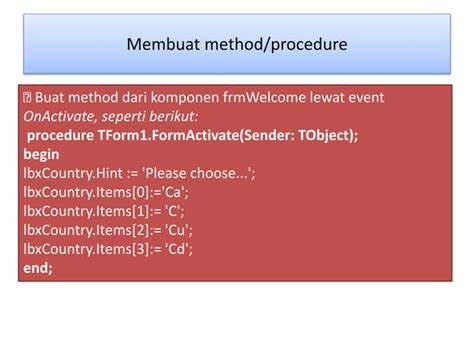 Image result for Contoh Kodingan Bahasa Delphi