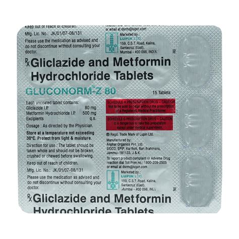Gluconorm-Z 80 Tablet | Uses, Side Effects, Price | Apollo Pharmacy