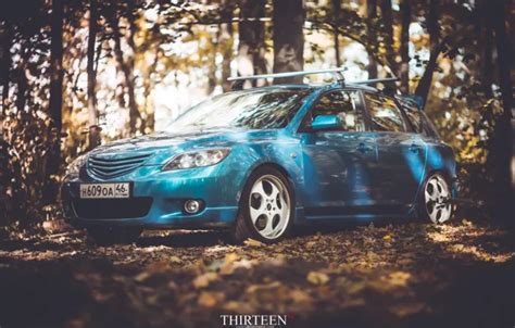 Wallpaper machine, auto, autumn, lights, Mazda, photographer, Mazda ...