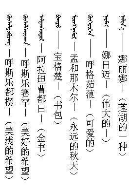 3000个蒙古名字 你一定很需要（记得收藏）_阿古