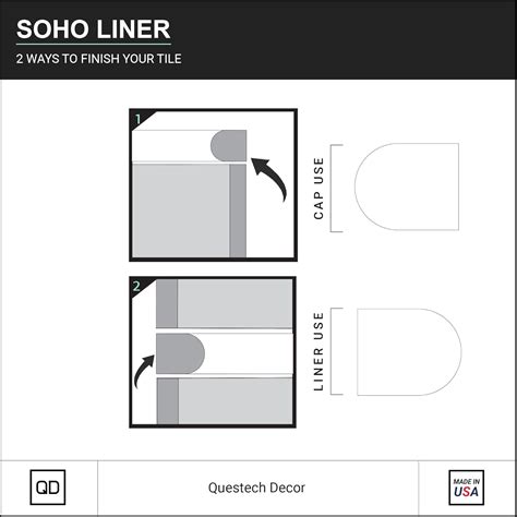 Buy QDÉCOR Soho Bullnose Tile Trim, 3/4 x 12 Inch Tile Edge Decorative ...