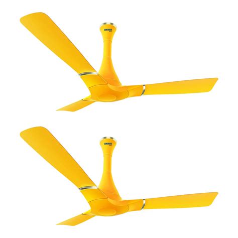 Buy RR Signature 1200MM Propelaire Sporty Yellow Ceiling Fan Pack of 2 ...