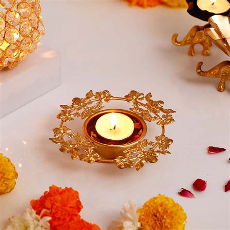 Floral Pattern Diya Urli | Shop Now, Get Delivery Online
