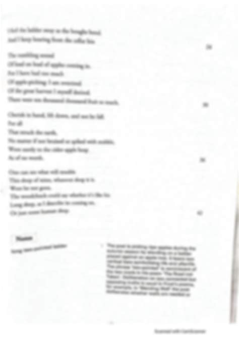 SOLUTION: After apple picking poem by robert frost - Studypool