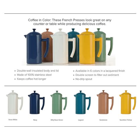 Frieling French Press in Color, Stainless Steel, 34 oz ...