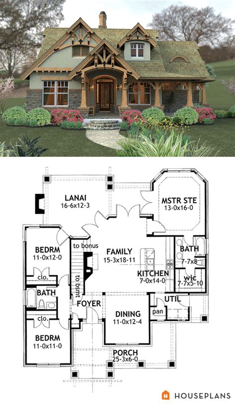 Craftsman Style House Plan – 3 Beds 2 Baths 1421 Sq/Ft Plan #120-174 ...