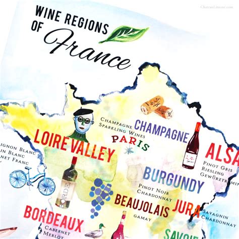 Nancy Nikko Design French Wine Map, Map of The Wine Regions of France ...