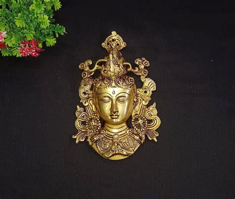 Buy Brass Wall Hanging Nepali Goddess Sculpture | Brass Wall Mounting ...