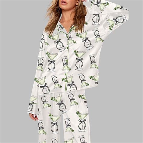 Martini Coquette Bow Pajama Set - gullprint.com