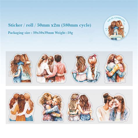 MHD-JBEX003-A|Friendship Sticker Roll| PET Sticker Roll | Precut ...