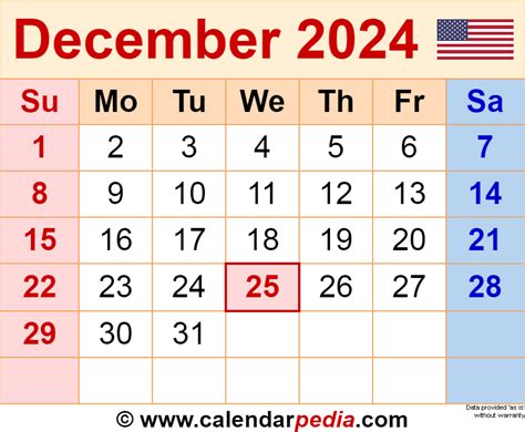 Deceber 2024 Printable Calendar - Templates Printable Free