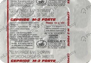 Gepride M 2mg Forte Strip Of 10 Tablets: Uses, Side Effects, Price ...
