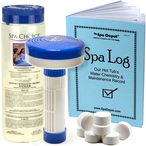 Buy Bromine s & Floating Dispenser - Kit for Hot Tub Spa with Log Book ...