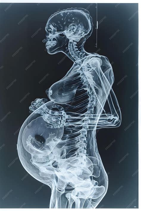 Extraordinary x ray revealing unborn baby inside expectant mother s womb | Premium AI-generated ...