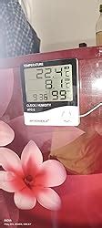 ApTechDeals Digital Hygrometer Thermometer Humidity Meter With Clock ...