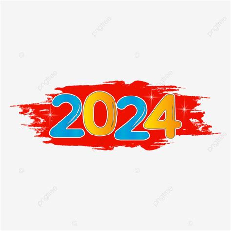 新年快樂2024藝術字字體顏色漸變設計 向量, 3d 2024, 2024, 新年向量圖案素材免費下載，PNG，EPS和AI素材下載 ...
