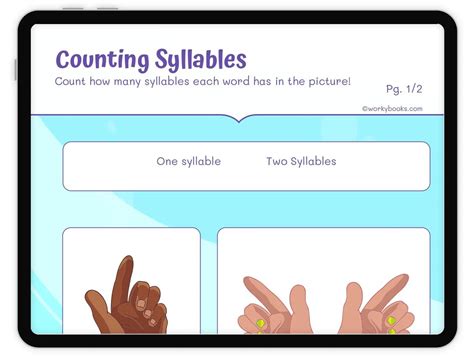 Free Count Syllables Worksheet 的图像结果
