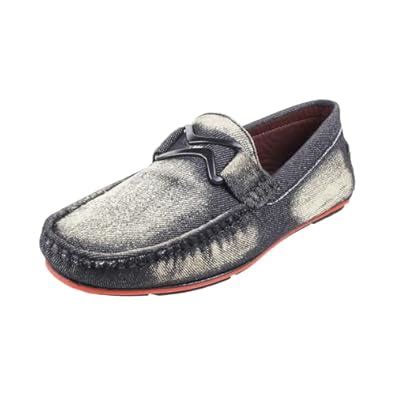 Buy Metro Men Khaki Suede Leather Loafer Shoes UK/8 EU/42 (71-9935) at ...