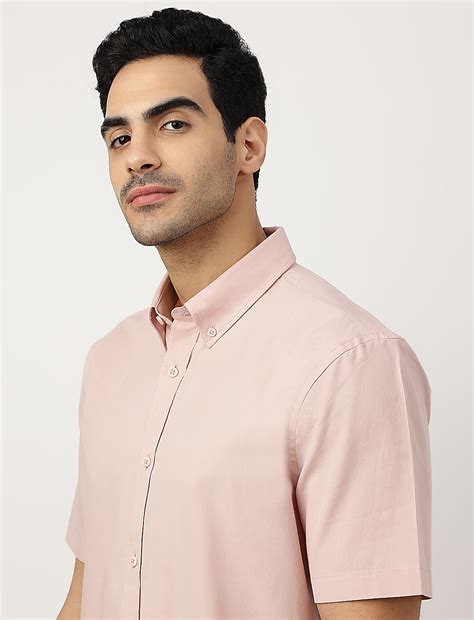 Buy Pure Cotton Plain Button-down Collar Shirt at Marks & Spencer