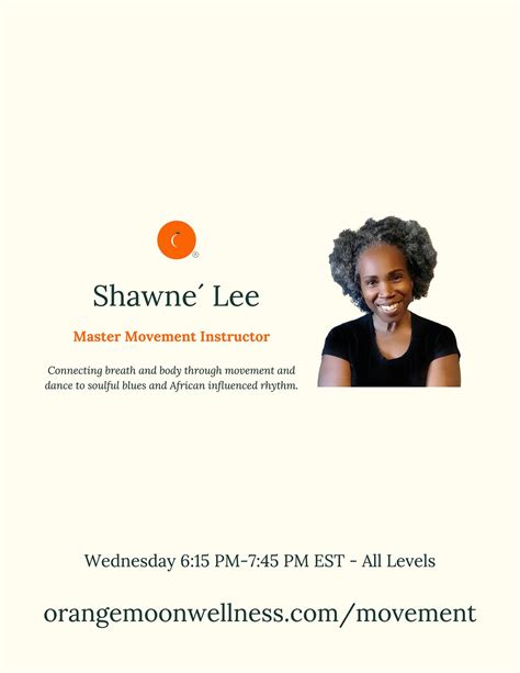 The OrangeMoon Wellness - Soul Dance With Shawne (All Levels), Pearl ...