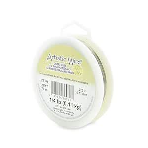 Artistic Wire Beadalon 24 Gauge, Stainless Steel, 1/4-Pound : Amazon.in ...