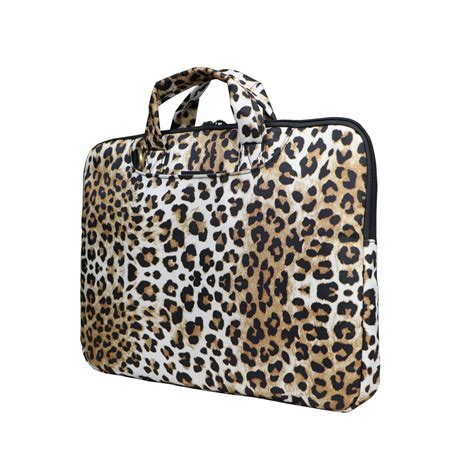 Leopard Skin Digital Printed Laptop Sleeve as Sling Unisex Laptop Bag ...