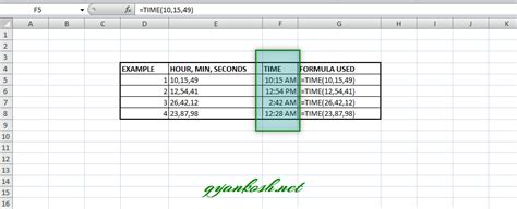 Image result for Time Function Excel