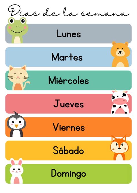 Días de la Semana en Español
