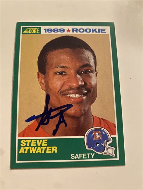 Steve Atwater Signed 1989 Score Denver Broncos Card # 263 | eBay