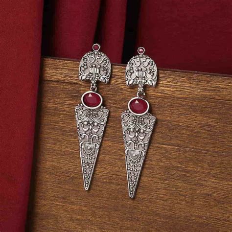 Oxidised Earrings Jhumka | Oxidised Stud Earrings Online