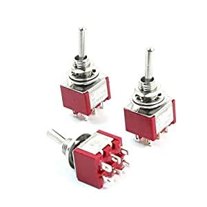 Buy ELECTROPRIME 3PCS Switching Light Toggle Switch ON-ON 6Pins DPDT AC ...