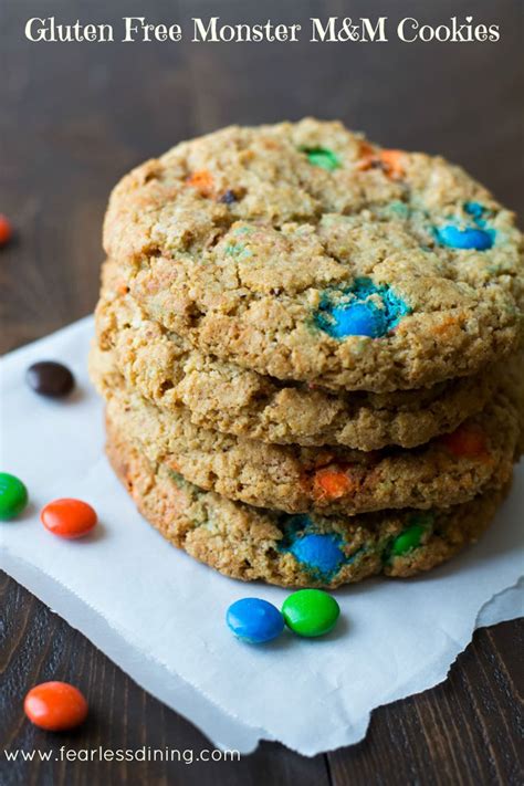 Easy Gluten Free Monster M&M Cookies - Fearless Dining