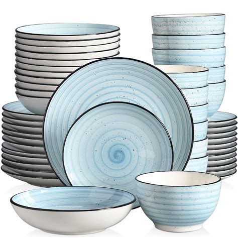 Vancasso Elegant Blue Stoneware Dinnerware Set, 48-Piece India | Ubuy