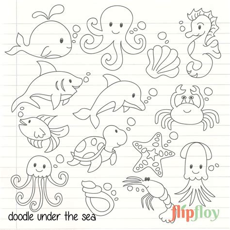 Easy Draw Sea Animals - Drawing Tips Guide