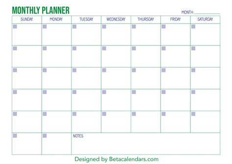 Monthly Planner Free Printable
