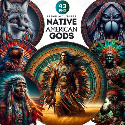 Native American Creator Gods clipart Set, American mythology, Hopi ...